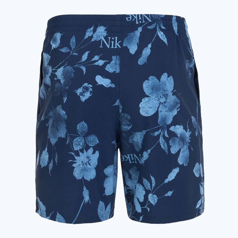Pánske plavecké šortky Nike Fine Floral 7" Volley midnight navy 6