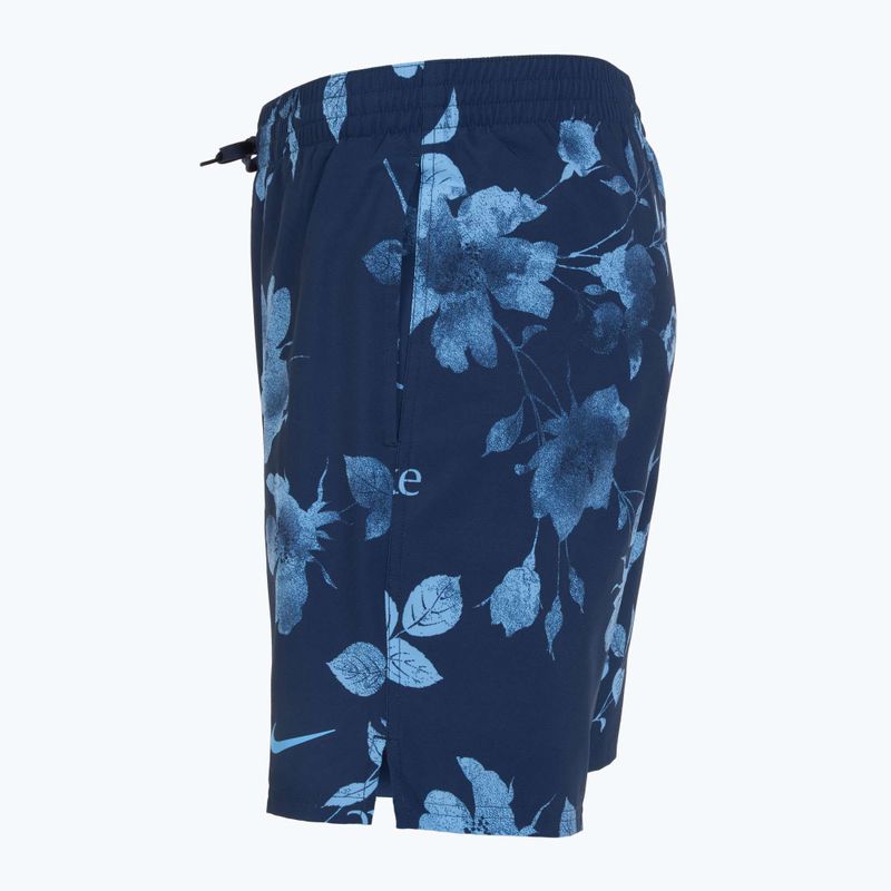Pánske plavecké šortky Nike Fine Floral 7" Volley midnight navy 7