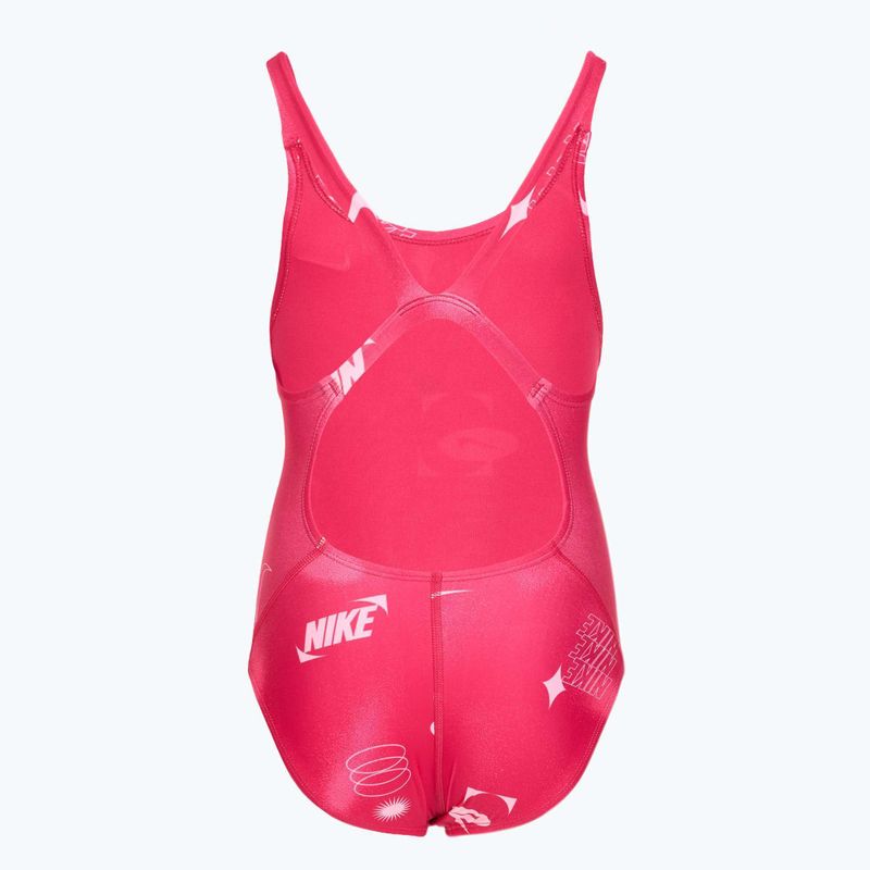 Detské jednodielne plavky Nike Hydrastrong Fastback rush pink 2