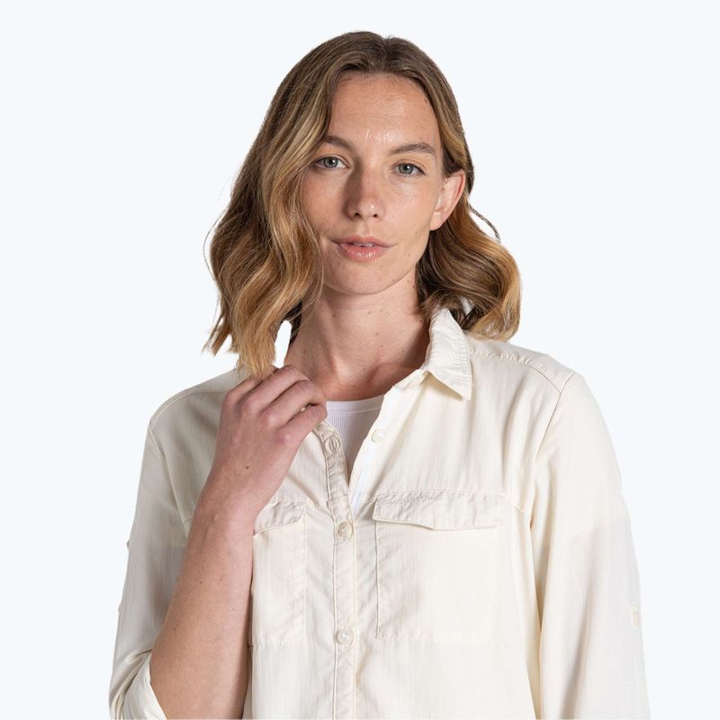 Dámske trekkingové tričko  Craghoppers NosiLife Adventure Long Sleeved Shirt III sea salt 4