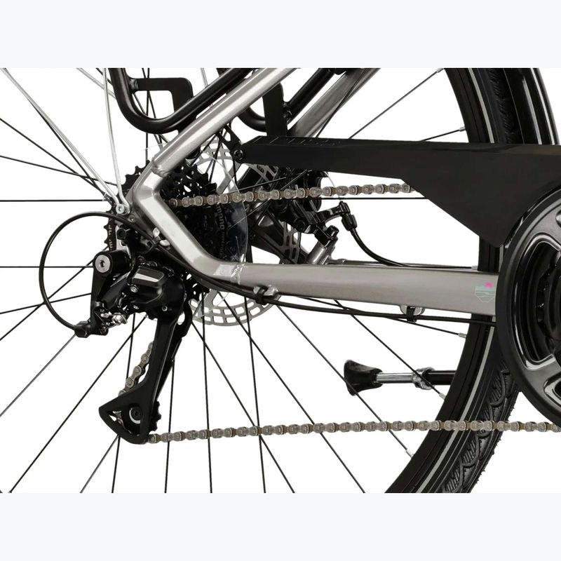 Dámsky trekingový bicykel KROSS Trans 3.0 In silver/gray/gloss 8