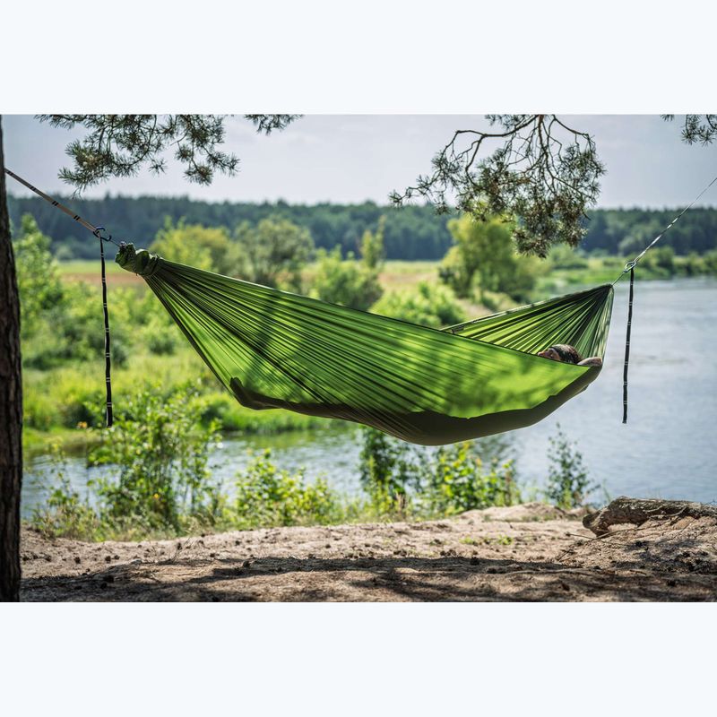 Turistická hojdacia sieť Lesovik Bright treetop green 3