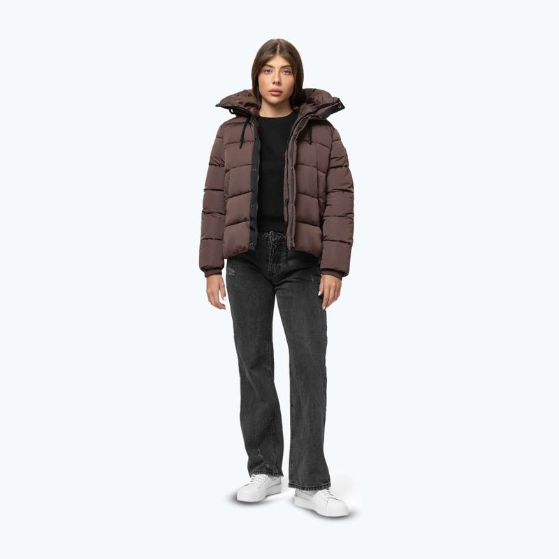 Dámska zimná bunda Pitbull Amalia Padded Hooded dark chocolate 2