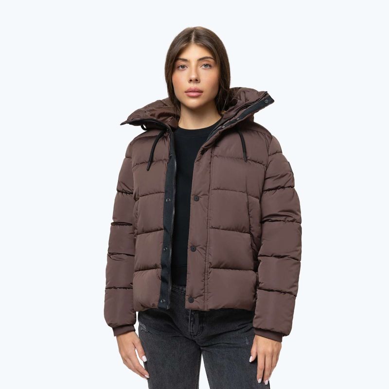 Dámska zimná bunda Pitbull Amalia Padded Hooded dark chocolate 4