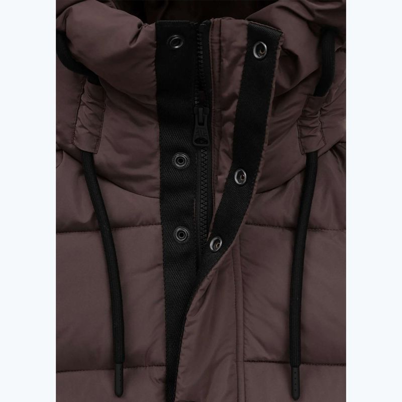 Dámska zimná bunda Pitbull Amalia Padded Hooded dark chocolate 7
