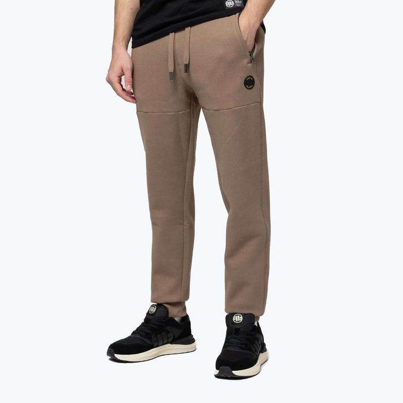 Pánske nohavice Pitbull Small Logo HD Track coyote brown 4