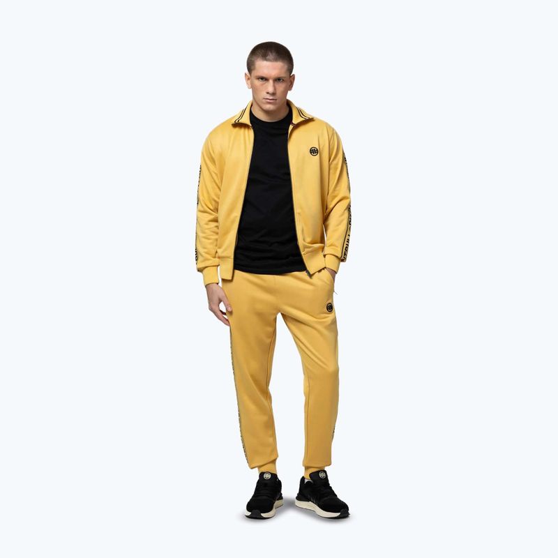Pánska mikina Pitbull Trackjacket Tape Logo Terry Group pale yellow 2
