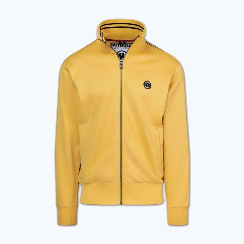 Pánska mikina Pitbull Trackjacket Tape Logo Terry Group pale yellow 6