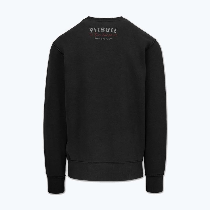 Pánska mikina Pitbull Strenght & Respect Crewneck washed dark graphite 6