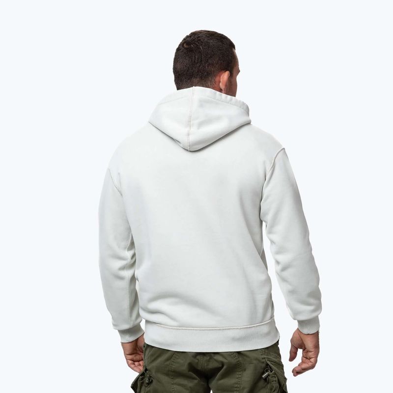 Pánska mikina Pitbull Orlando Hooded white stone 3