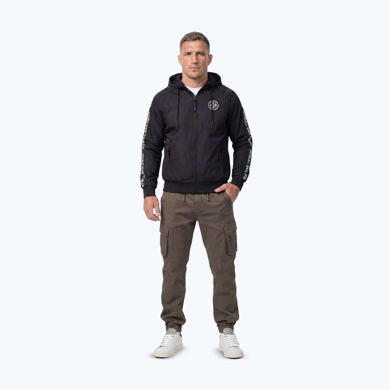Pánska bunda Pitbull Athletic Tape Nylon Hooded black 2