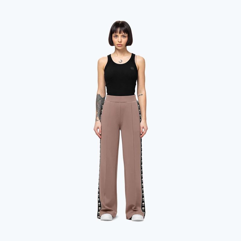 Dámske nohavice Pitbull Verona Wide Leg chocolate mousse 2