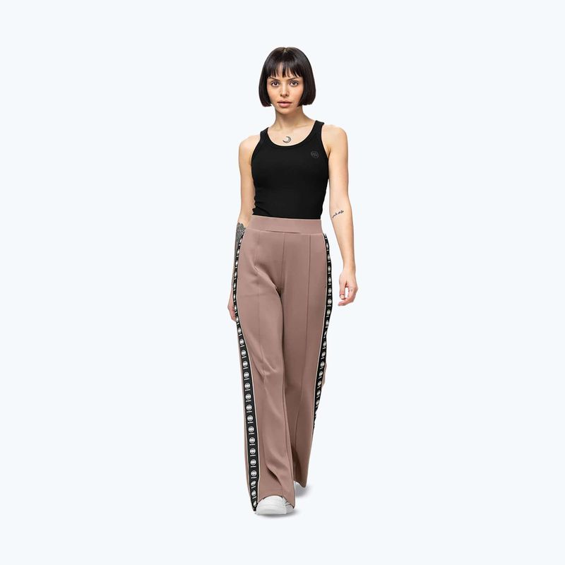 Dámske nohavice Pitbull Verona Wide Leg chocolate mousse 4