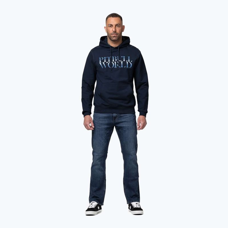 Pánska mikina Pitbull World Sweatshirt Hooded dark navy 2