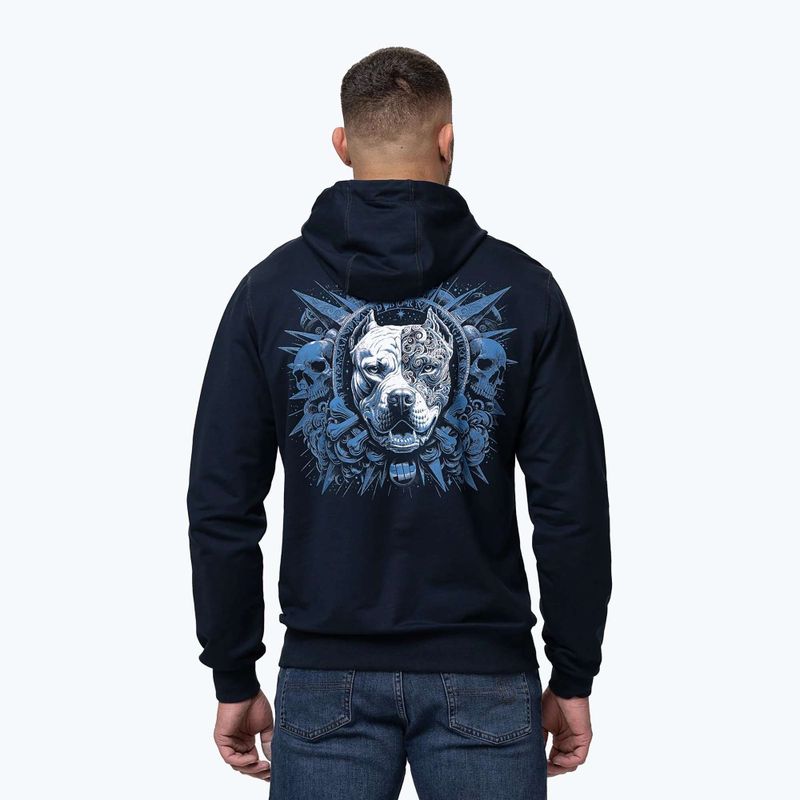 Pánska mikina Pitbull World Sweatshirt Hooded dark navy 3