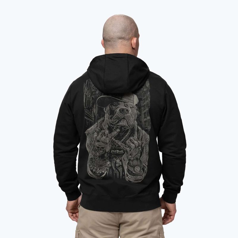 Pánska mikina Pitbull USA Hooded Zip black 3