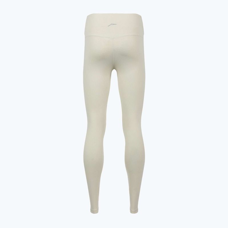 Dámske legíny na jogu JOYINME Unity Ribbed 7/8 buttercream 9