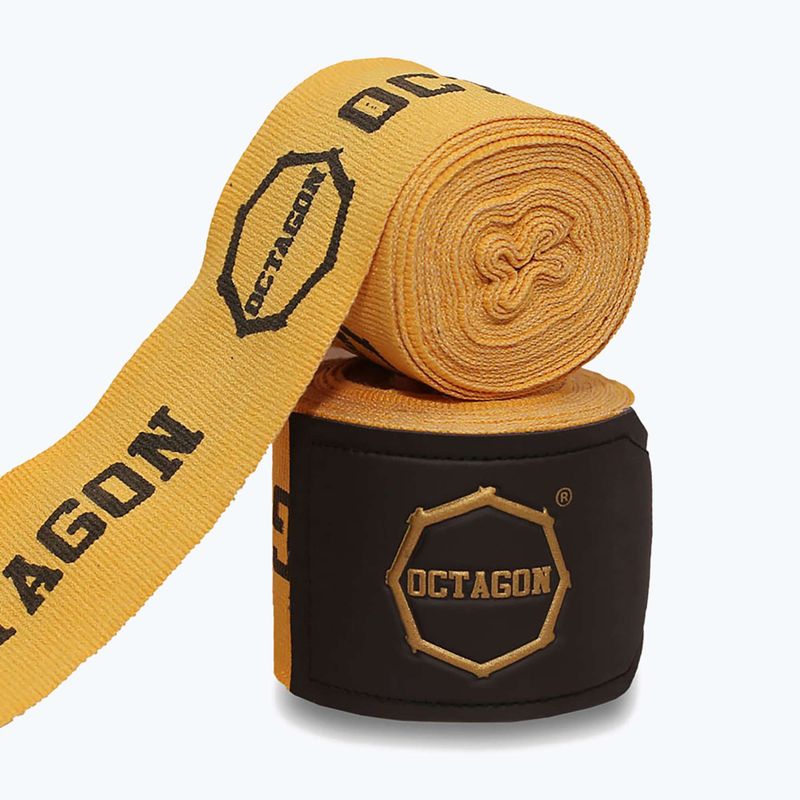 Boxerské bandáže Octagon Fightgear Supreme Printed 300 cm gold 2