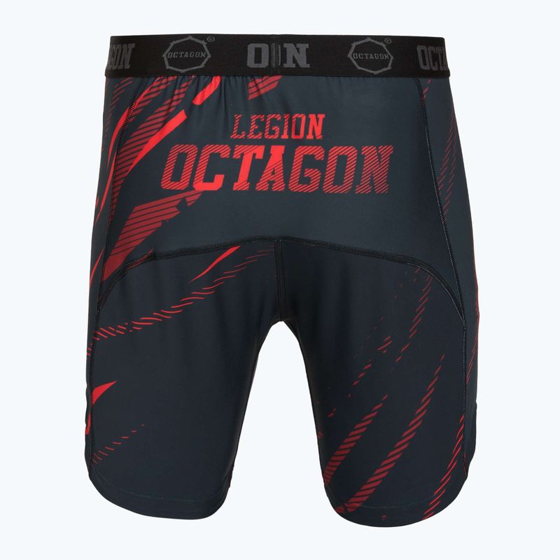 Pánske tréninkové šortky Octagon Legion Escape black/red 2