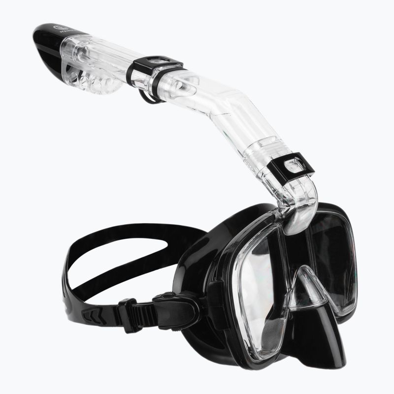 Šnorchlovací set AQUASTIC Maska + šnorchel čierny SMFK-01SC 12