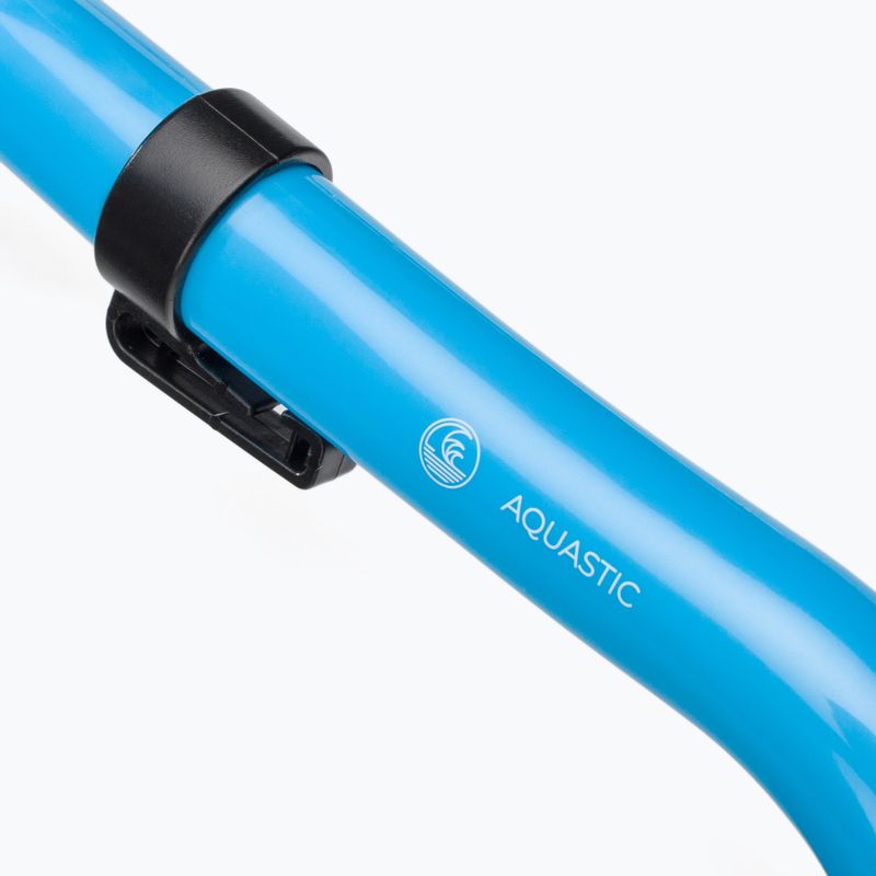 AQUASTIC Detský set na šnorchlovanie Maska + plutvy + šnorchel modrý MSFK-01SN 19