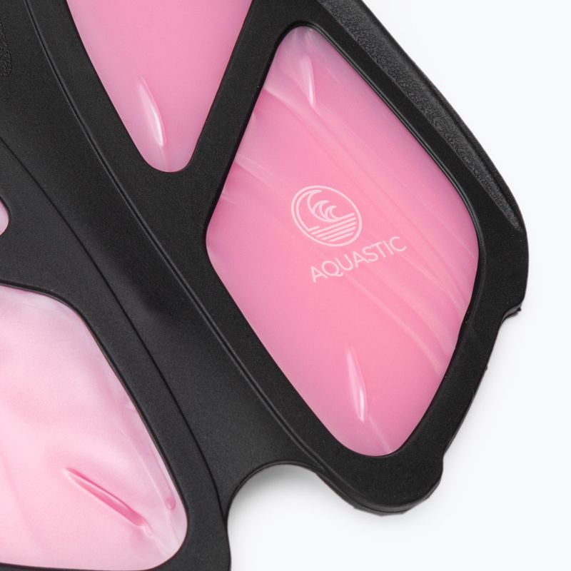 Detský set na šnorchlovanie AQUASTIC Maska + plutvy + šnorchel ružový MSFK-01SR 8