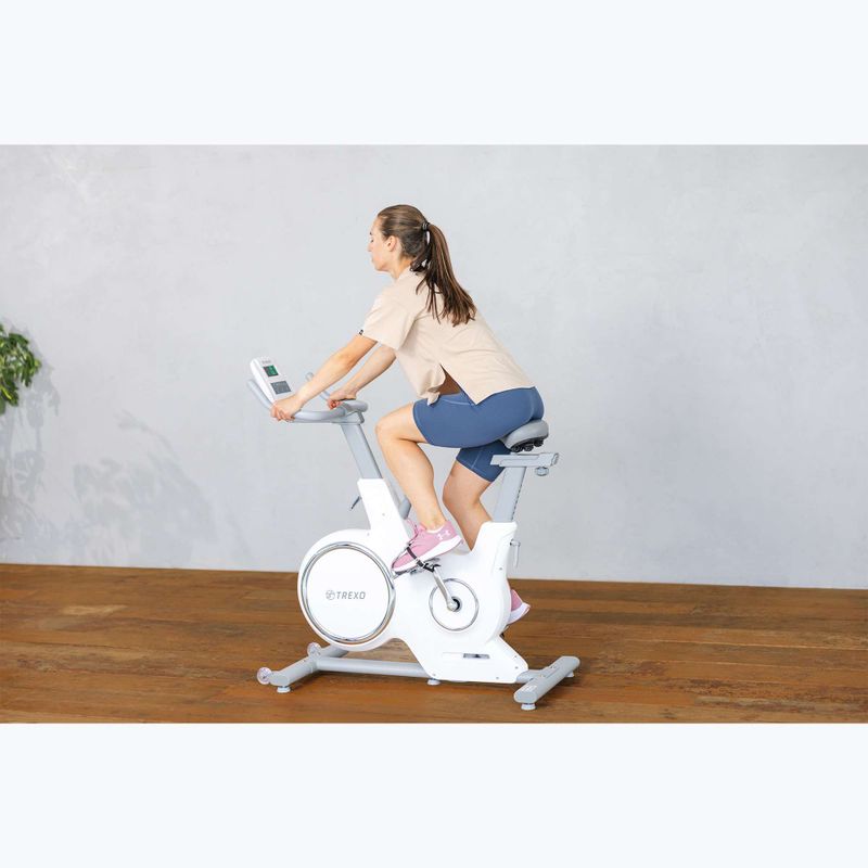 Stacionárny bicykel XTREXO biely EB-5S 8