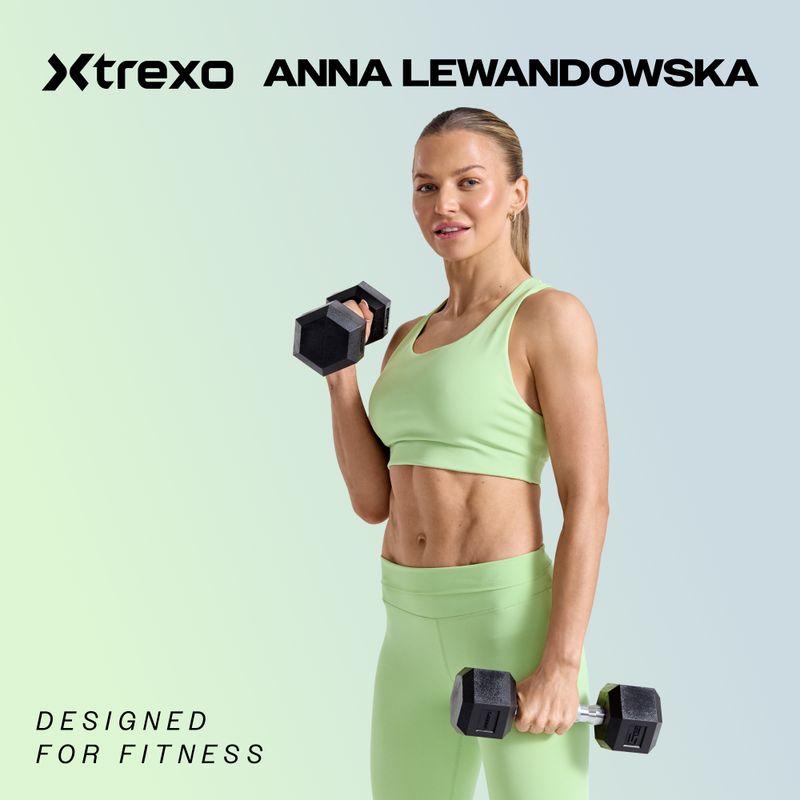XTREXO Hex HXD50 5 kg pogumované činky 2