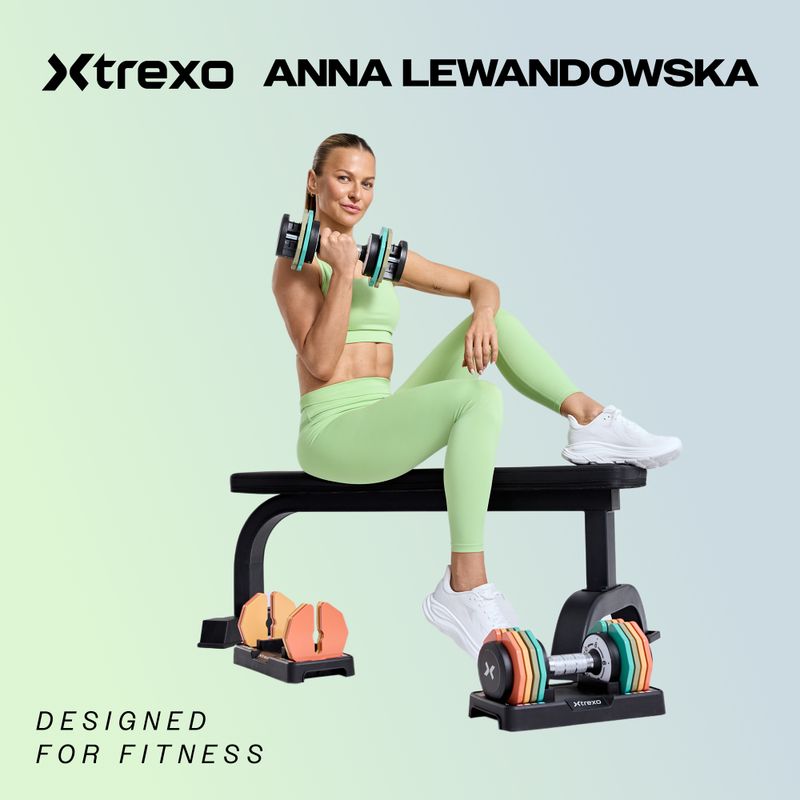 Nastaviteľná činka XTREXO TXO-B4W002 24 kg čierna 2