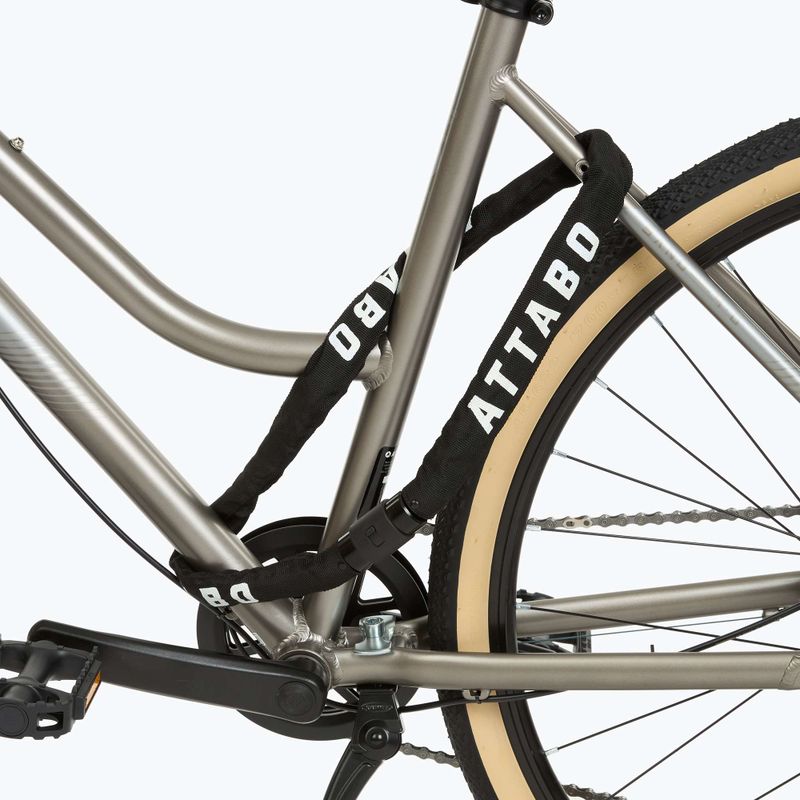 ATTABO C.100 zámok na bicykel 6 mm reťaz čierna 2
