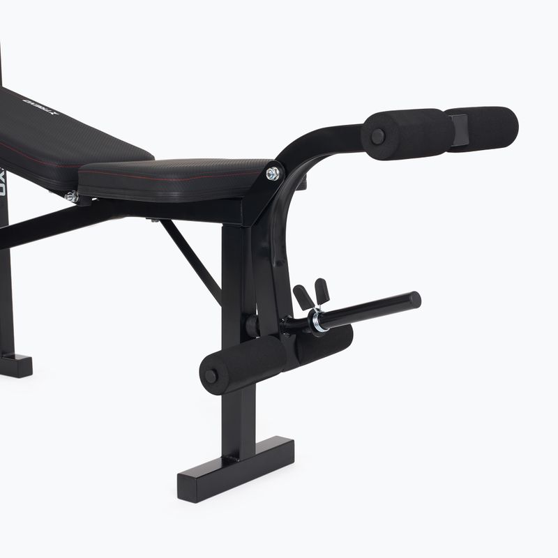 Posilňovacia lavica XTREXO BenchFit Lite so stojanom a činkou black 9