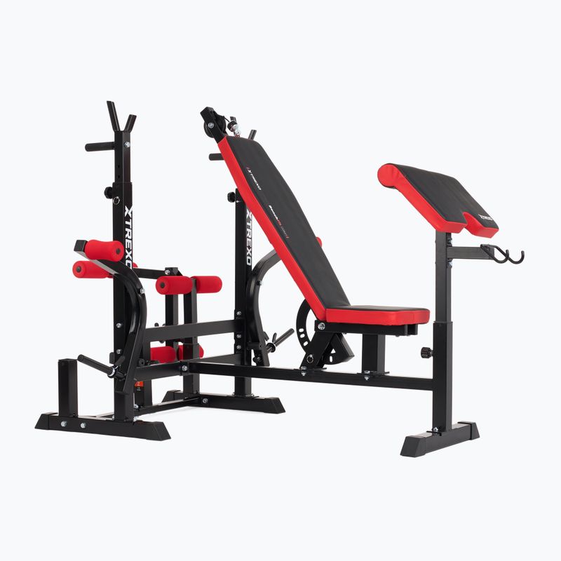 Posilňovacia lavica XTREXO BenchFit Max so stojanom a bicepsovým pultom black 9