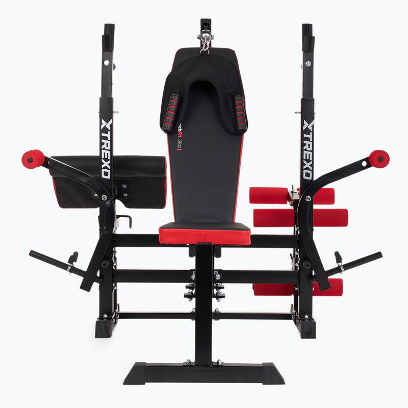 Posilňovacia lavica XTREXO BenchFit Max so stojanom a bicepsovým pultom black 12