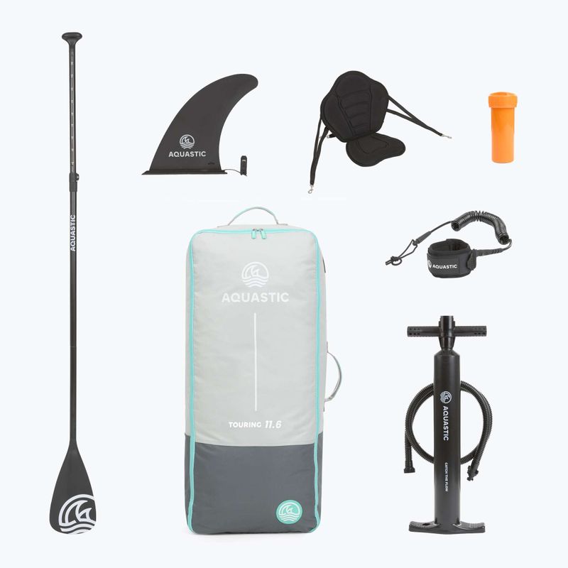 Súprava doska SUP nafukovacia AQUASTIC Touring 11'6" modrá 9
