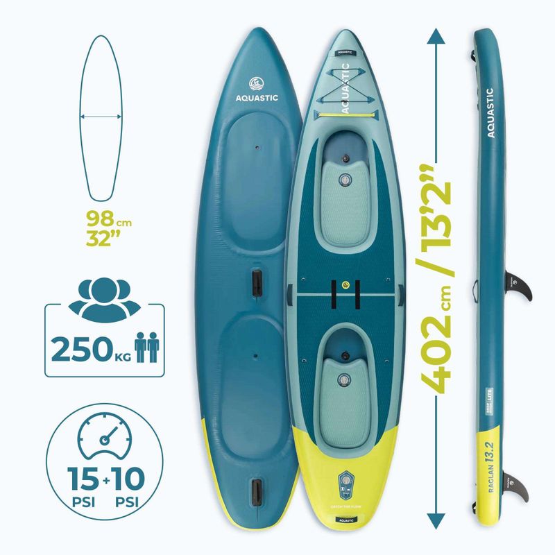 Kajak/SUP hybrid AQUASTIC Raglan 13'2" zelený 20