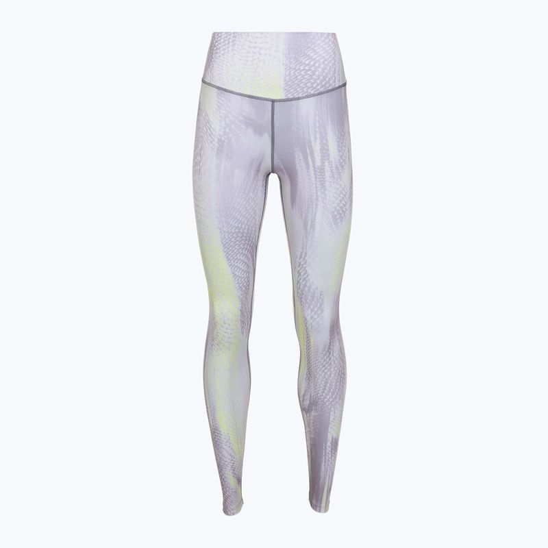 Dámske tréningové legíny 4F Solar Punk FNK F454 light yellow allover 7