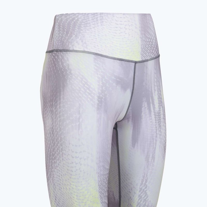 Dámske tréningové legíny 4F Solar Punk FNK F454 light yellow allover 9