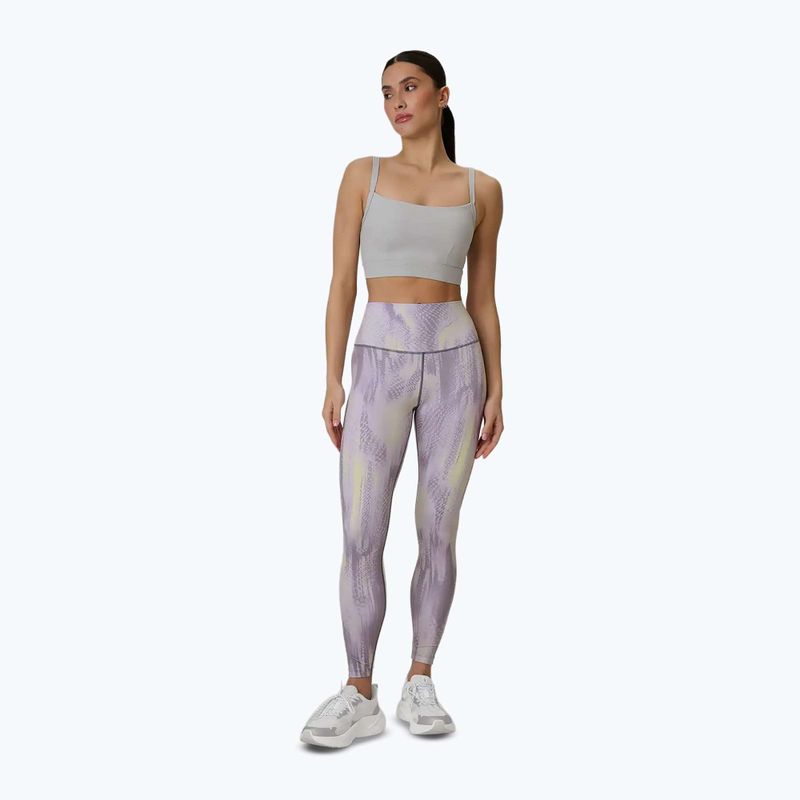 Dámske tréningové legíny 4F Solar Punk FNK F454 light yellow allover 2