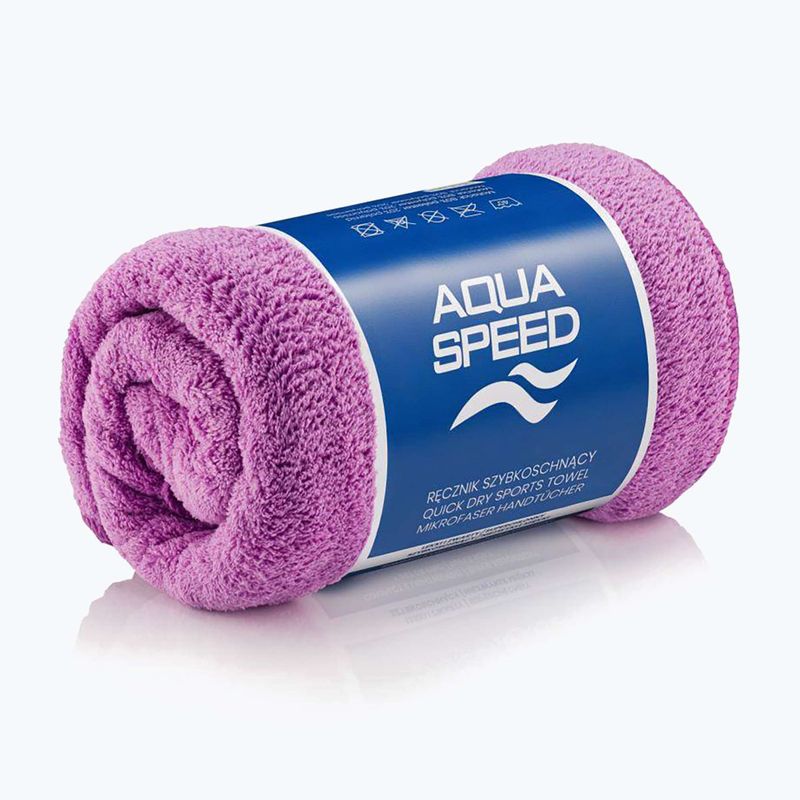 Rýchloschnúci uterák AQUA-SPEED Dry Coral fialový 2
