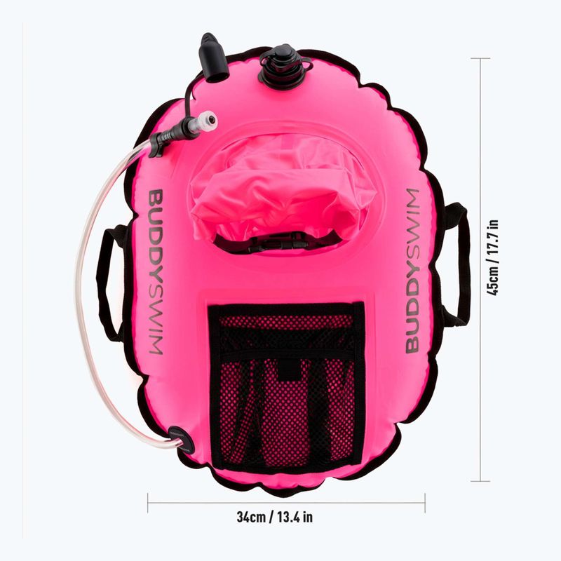 Bezpečnostná bójka Buddyswim Hydrastation Pro 10 l pink 2