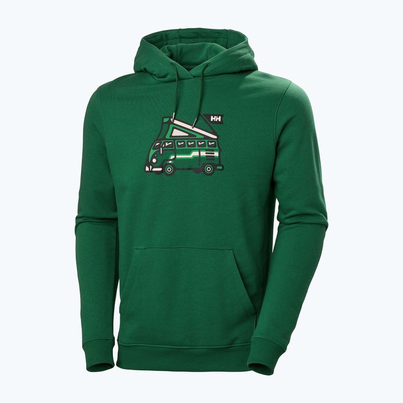 Pánska trekingová mikina Helly Hansen F2F Organic Cotton Hoodie malachite 4