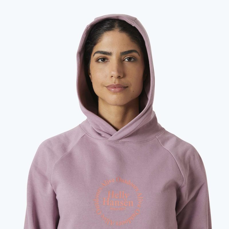 Dámska mikina Helly Hansen Core Graphic Hoodie purple clay 3