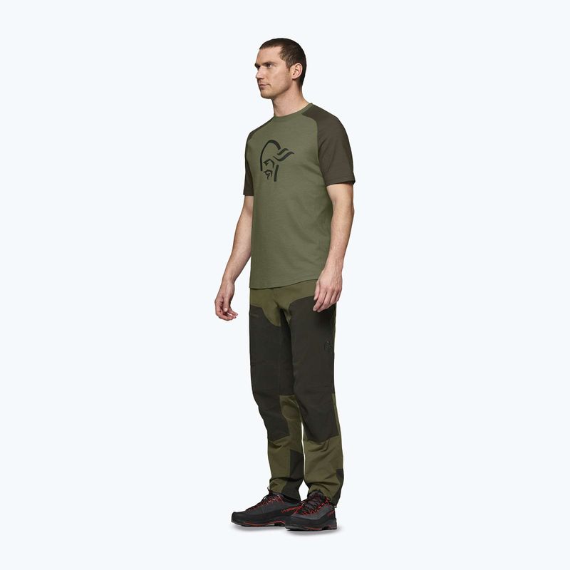 Pánske trekingové tričko NORRONA Femund PureUll loden green 4