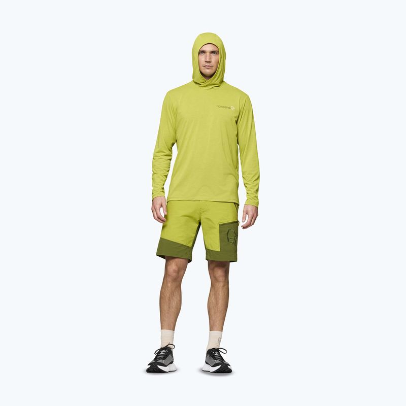 Pánska trekingová mikina NORRONA Femund Tech Hood golden lime 2