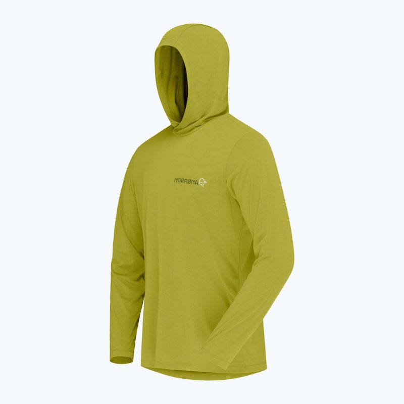 Pánska trekingová mikina NORRONA Femund Tech Hood golden lime 8