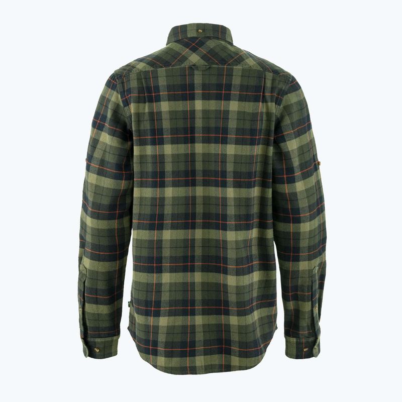 Pánska košeľa Fjällräven Singi Heavy Flannel black/deep forest 2