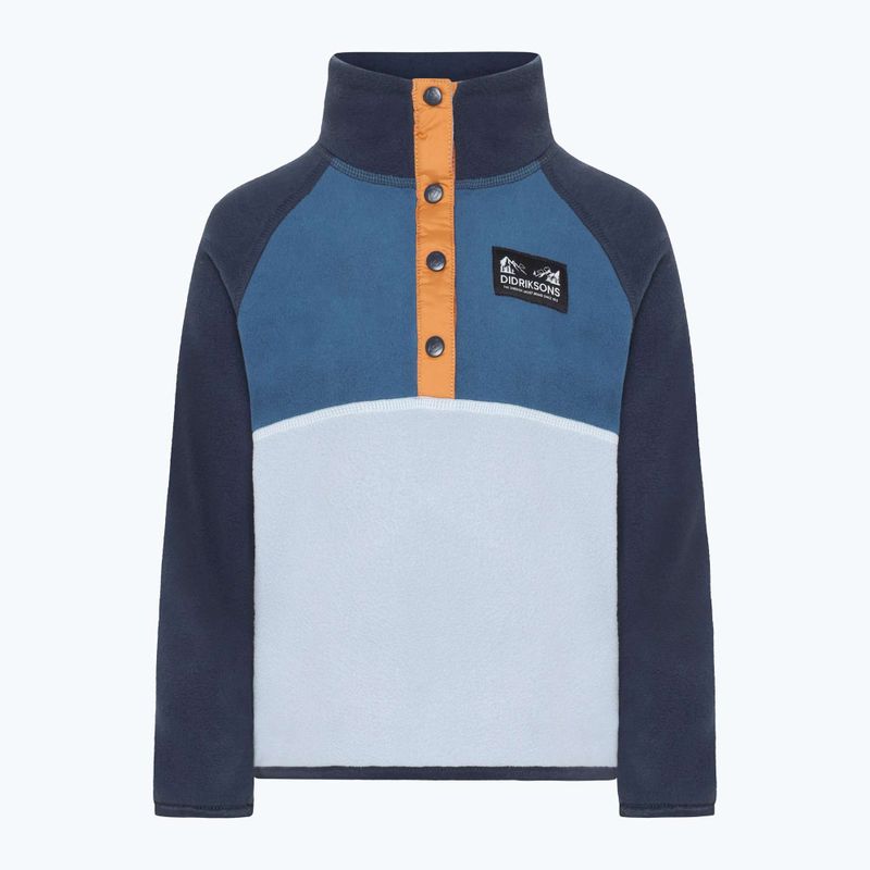 Detská fleecová mikina Didriksons Monte Half Button cloud blue 7
