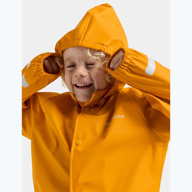 Detská nepremokavá bunda Didriksons Slaskeman oat yellow 6