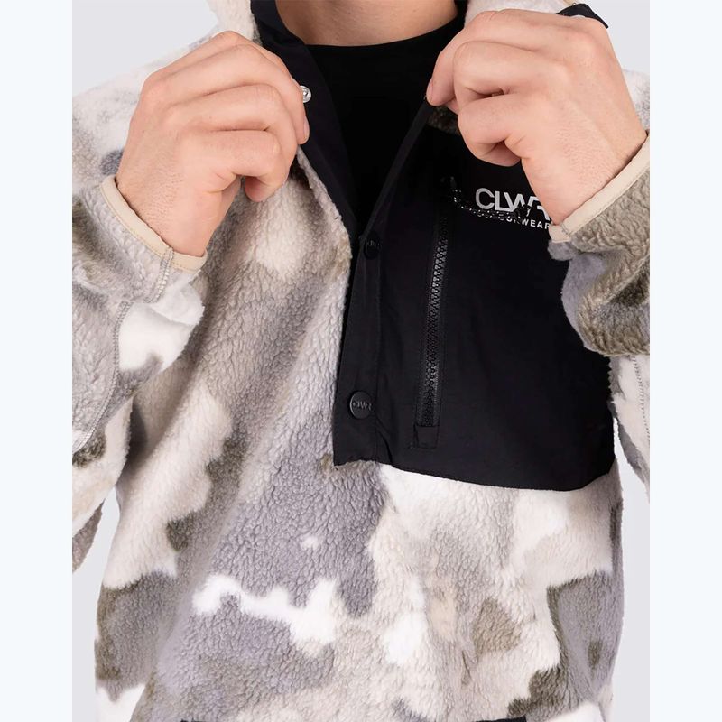 Pánska mikina Colourwear Snap Pile water camo 7