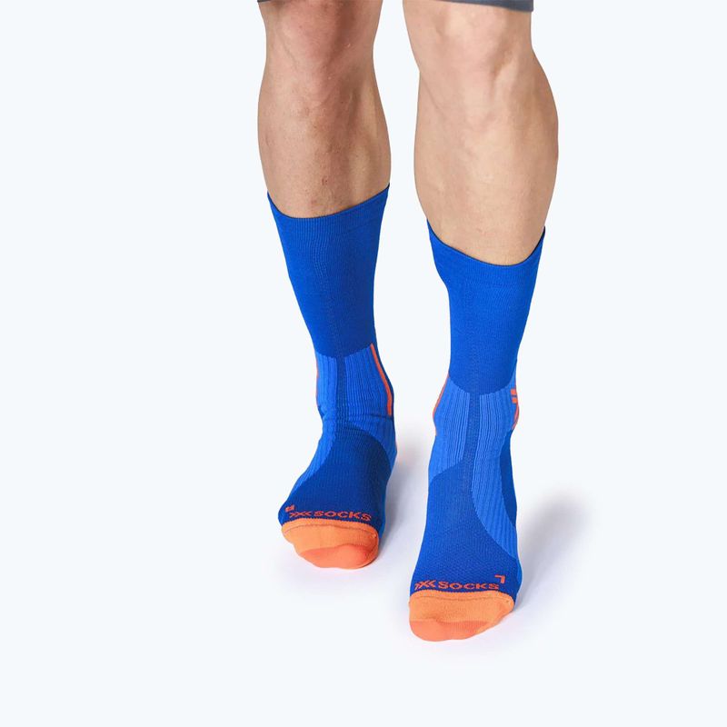 Ponožky X-Socks Run Perform Warm Crew twyce blue/orange 4